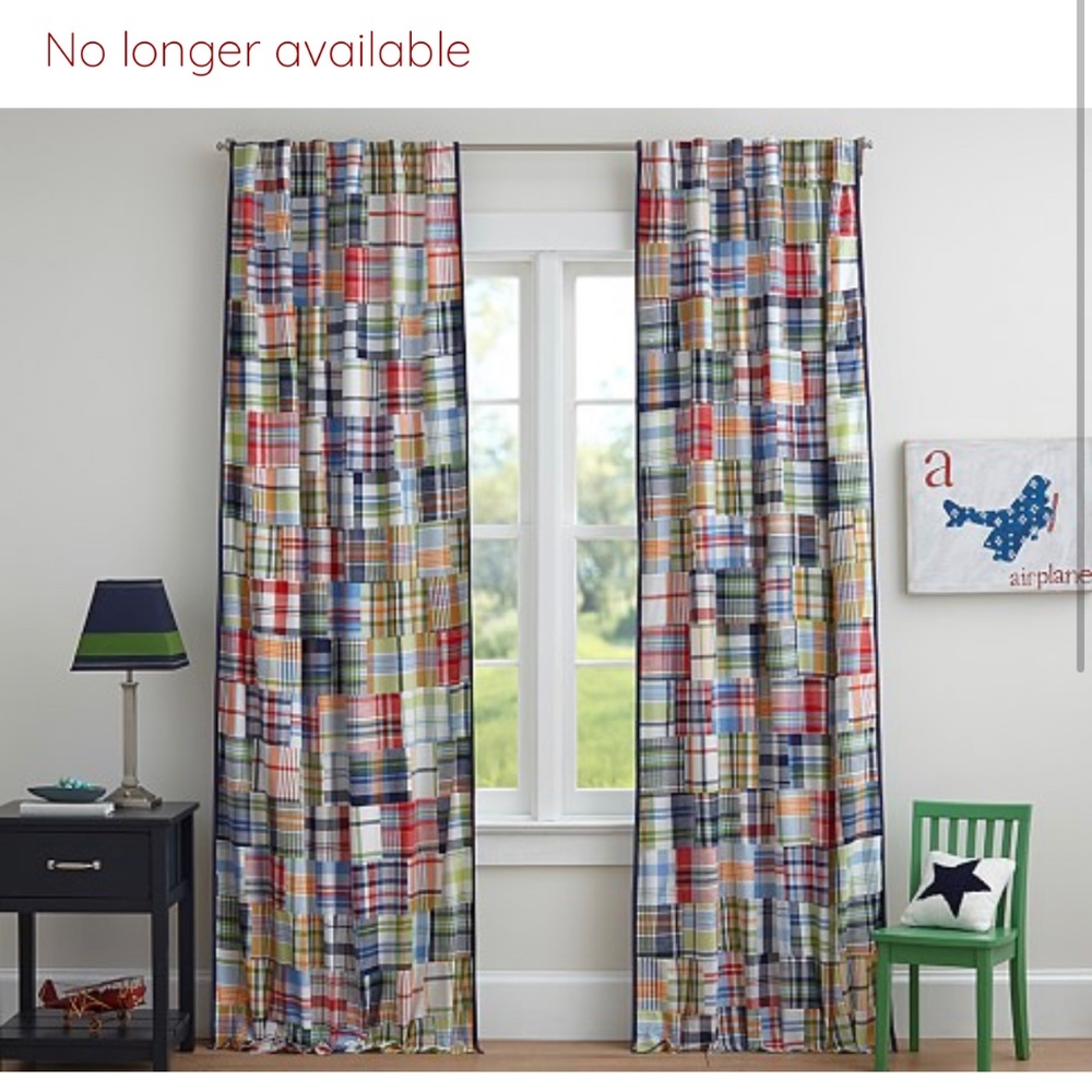 Pottery Barn Madras Blackout Curtains